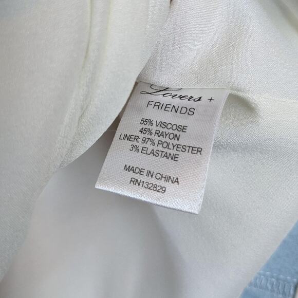 Lovers + Friends Dream Lover Red Blue Stripe Off Shoulder Top Size M - Picture 6 of 7